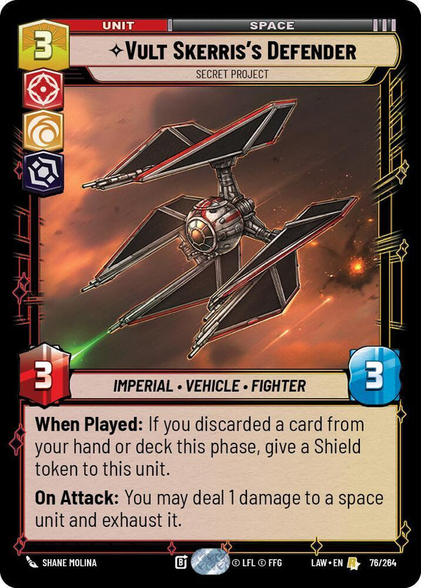Vult Skerris's Defender - Secret Project - Star Wars Unlimited