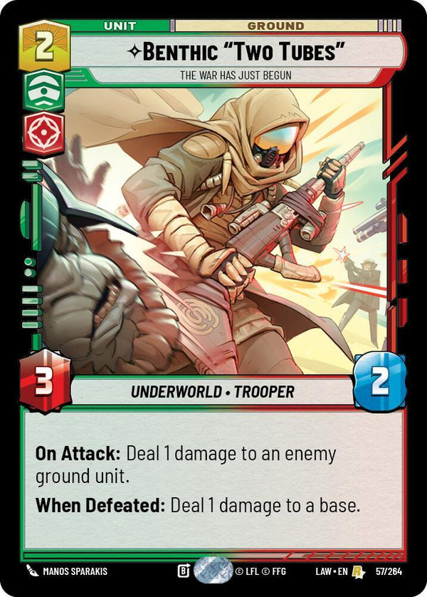 Benthic "Two Tubes" - The War Has Just Begun (LAW 57/264) - Star Wars Unlimited