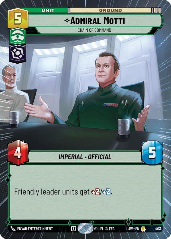 Admiral Motti - Chain of Command (Hyperspace) - Star Wars Unlimited