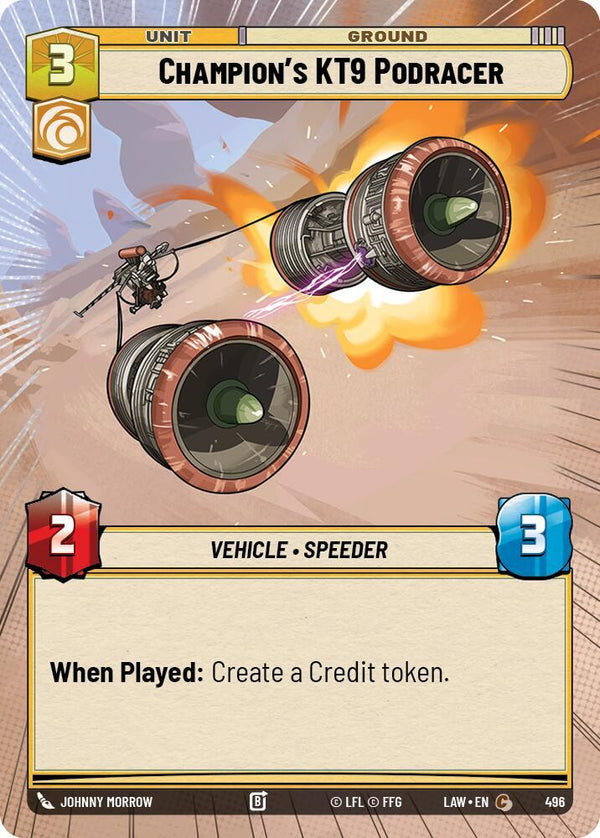 Champion's KT-9 Podracer (Hyperspace) - Star Wars Unlimited