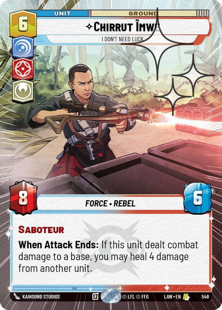 Chirrut Imwe - I Don't Need Luck (Hyperspace Foil)