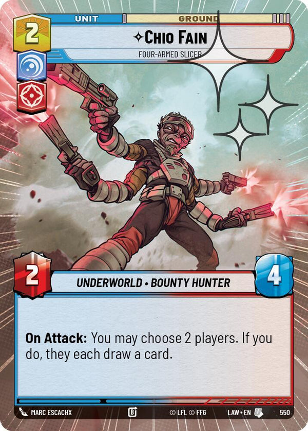 Chio Fain - Four-Armed Slicer (Hyperspace Foil) - Star Wars Unlimited