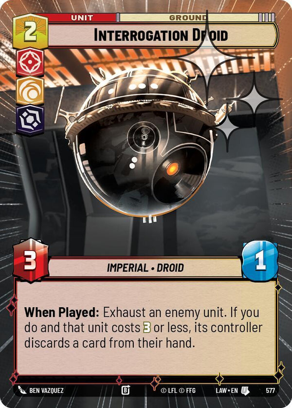Interrogation Droid (Hyperspace Foil) - Star Wars Unlimited