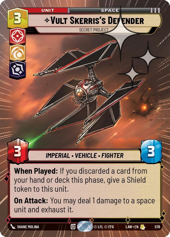 Vult Skerris's Defender - Secret Project (Hyperspace Foil)