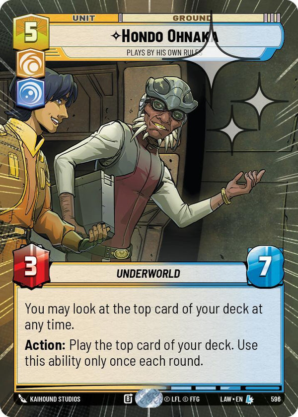 Hondo Ohnaka - Plays By His Own Rules (Hyperspace Foil) - Star Wars Unlimited