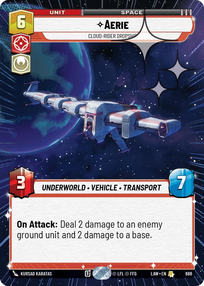 Aerie - Cloud-Rider Dropship (Hyperspace Foil)