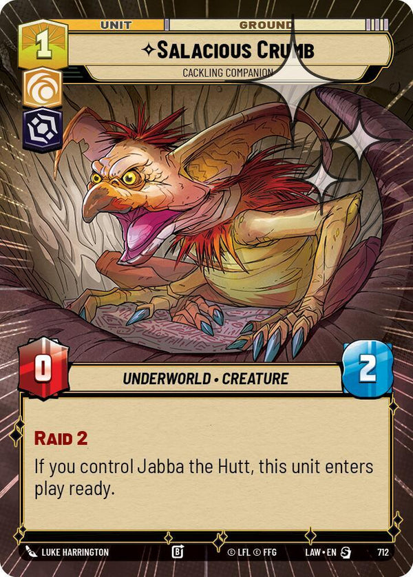 Salacious Crumb - Cackling Companion (Hyperspace Foil) - Star Wars Unlimited