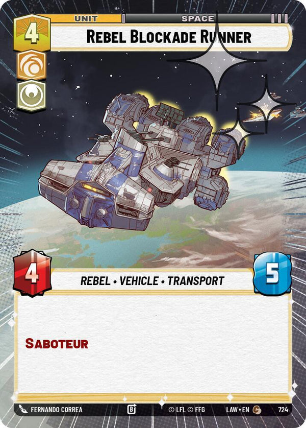 Rebel Blockade Runner (Hyperspace Foil) - Star Wars Unlimited