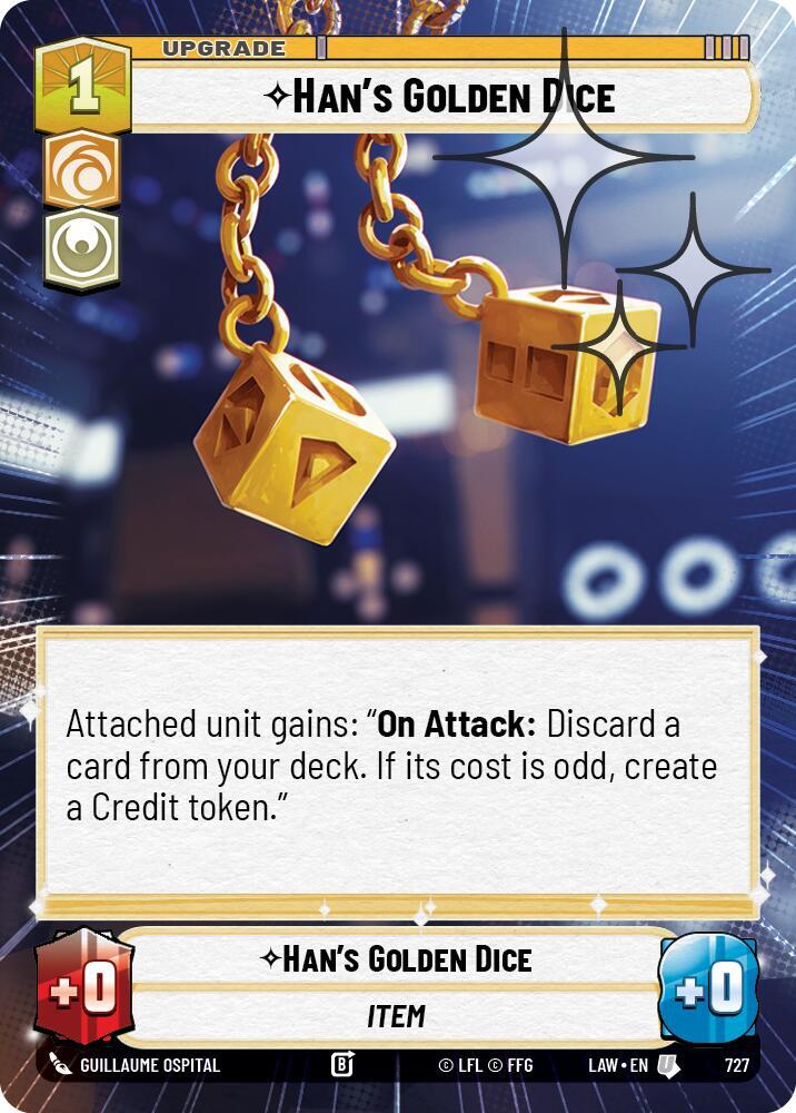 Han's Golden Dice (Hyperspace Foil)