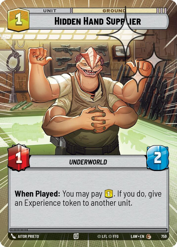 Hidden Hand Supplier (Hyperspace Foil) - Star Wars Unlimited
