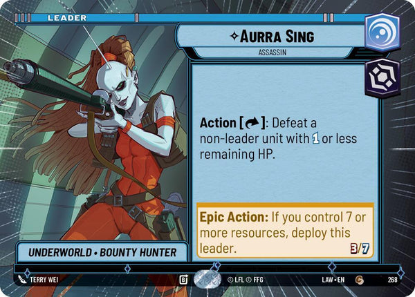 Aurra Sing - Assassin (Hyperspace) - Star Wars Unlimited