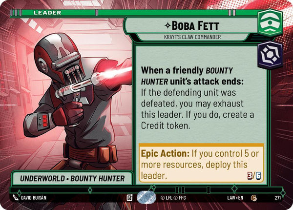 Boba Fett - Krayt's Claw Commander (Hyperspace) - Star Wars Unlimited