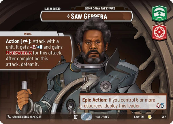Saw Gerrera - Bring Down the Empire (Showcase) - Star Wars Unlimited