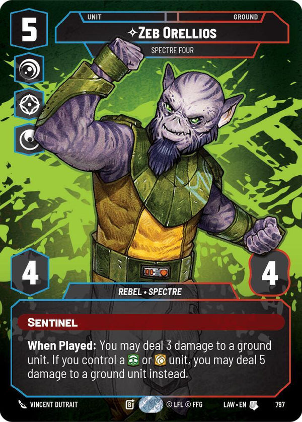 Zeb Orellios - Spectre Four (Prestige) - Star Wars Unlimited