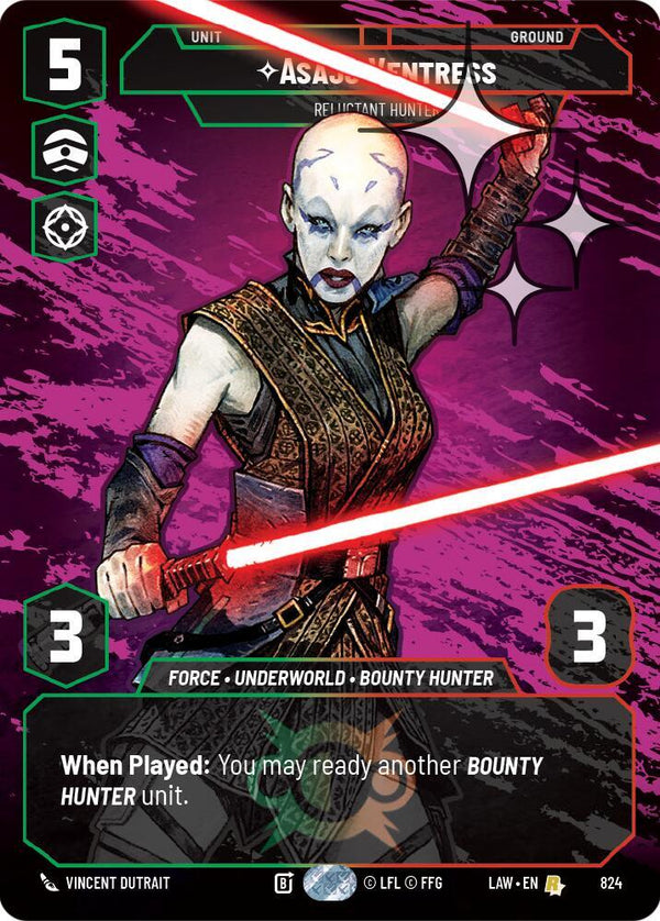 Asajj Ventress - Reluctant Hunter (Prestige Foil) - Star Wars Unlimited