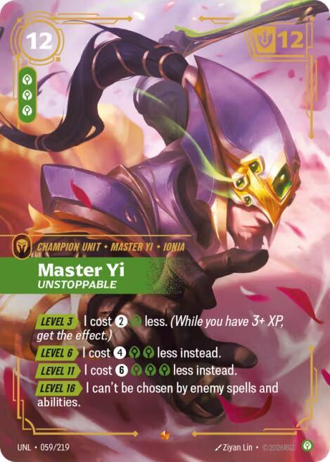Master Yi - Unstoppable - Riftbound: League of Legends TCG
