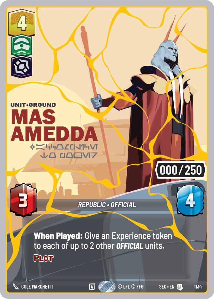Mas Amedda - Accomplice to Power (Serialized) (Gold)