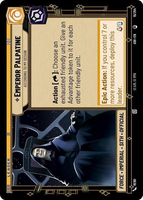 Emperor Palpatine - According to My Design - Star Wars Unlimited