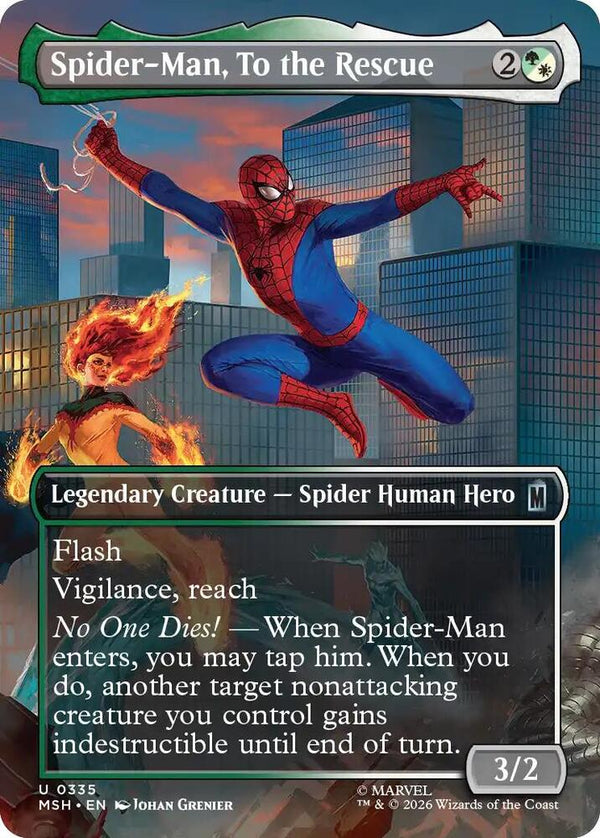 Spider-Man, To the Rescue (Borderless) - Magic: The Gathering