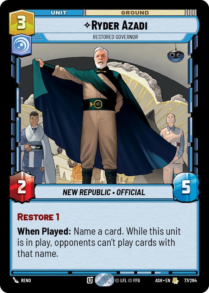 Ryder Azadi - Restored Governor