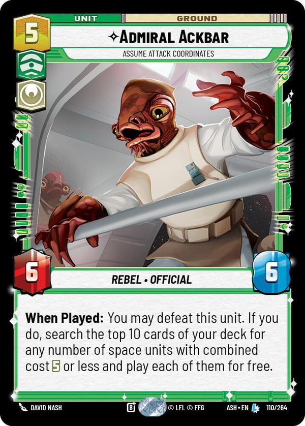 Admiral Ackbar - Assume Attack Coordinates - Star Wars Unlimited