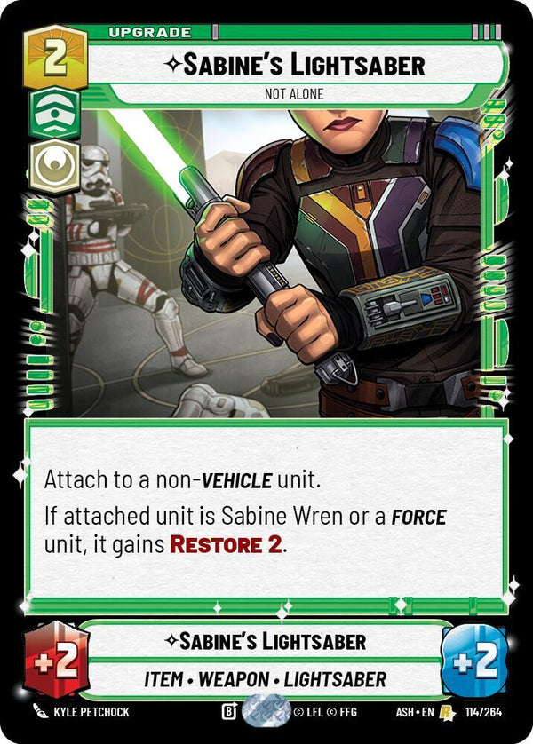 Sabine's Lightsaber - Not Alone - Star Wars Unlimited