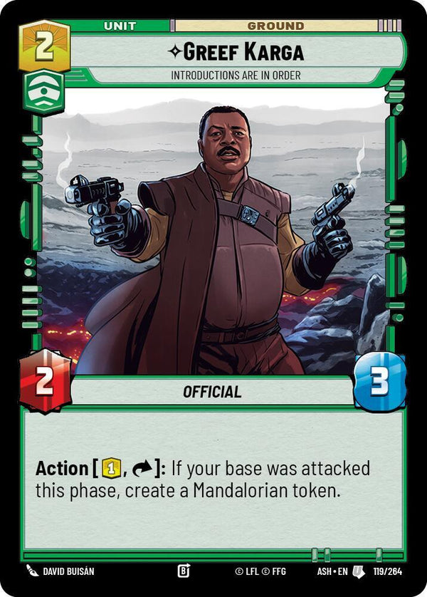 Greef Karga - Introductions are in Order - Star Wars Unlimited