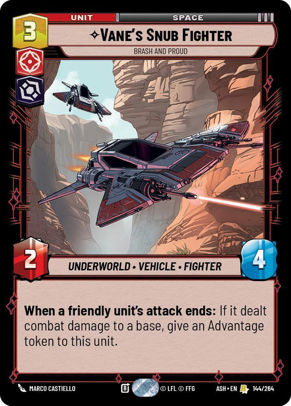 Vane's Snub Fighter - Brash and Proud - Star Wars Unlimited