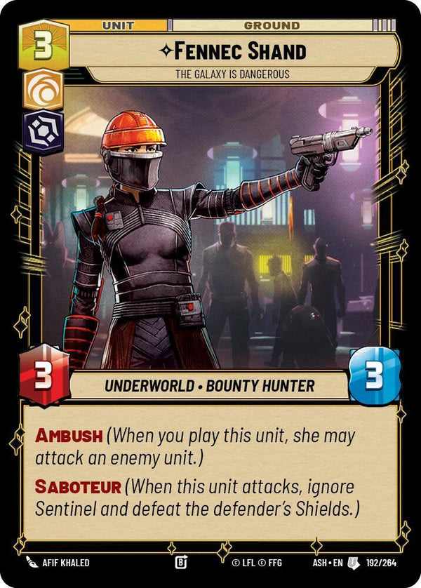 Fennec Shand - The Galaxy Is Dangerous - Star Wars Unlimited