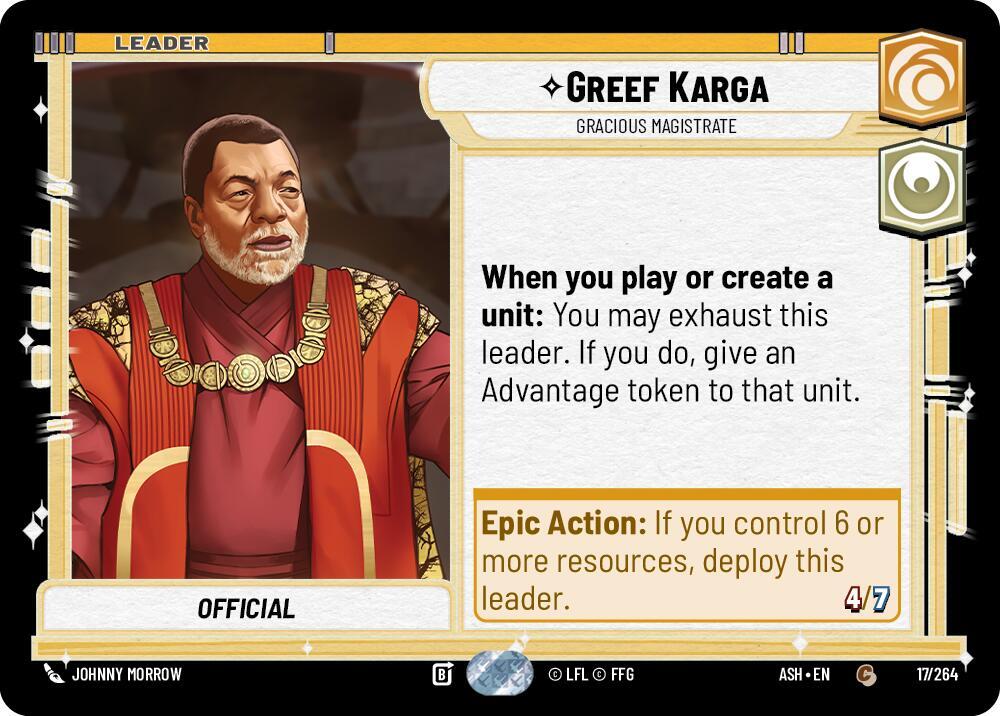 Greef Karga - Gracious Magistrate