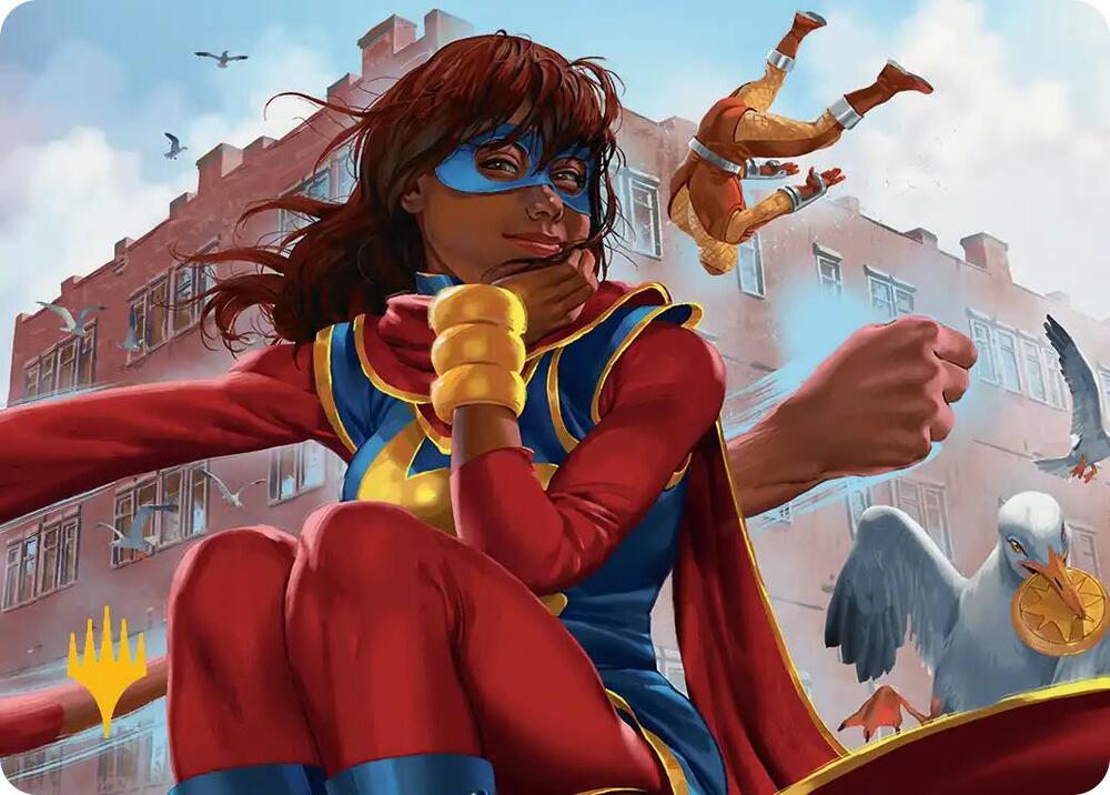 Ms. Marvel, Kamala Khan Art Card (Gold-Stamped Planeswalker Symbol)