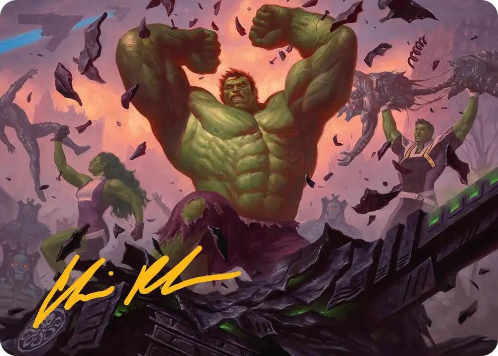 HULK SMASH! Art Card (Gold-Stamped Signature)