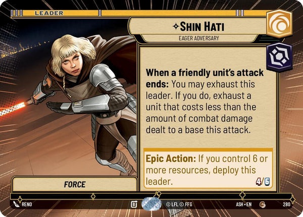 Shin Hati - Eager Adversary (Hyperspace) - Star Wars Unlimited