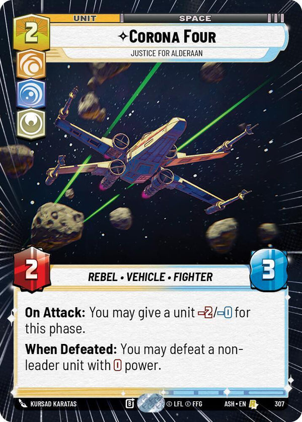Corona Four - Justice for Alderaan (Hyperspace) - Star Wars Unlimited
