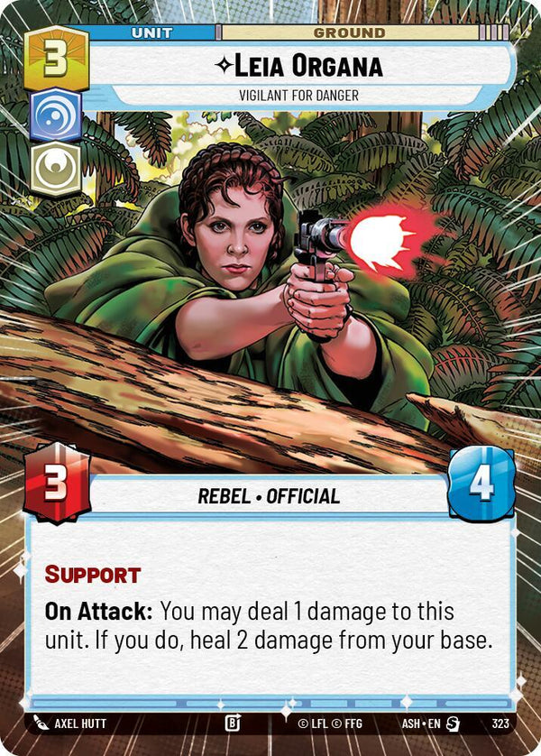 Leia Organa - Vigilant for Danger (Hyperspace) - Star Wars Unlimited