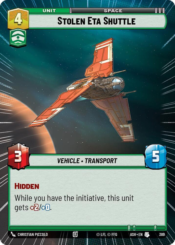 Stolen Eta Shuttle (Hyperspace) (ASH 389) - Star Wars Unlimited