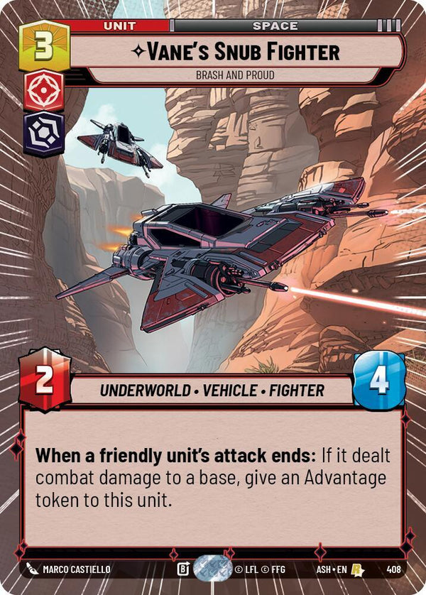 Vane's Snub Fighter - Brash and Proud (Hyperspace) - Star Wars Unlimited