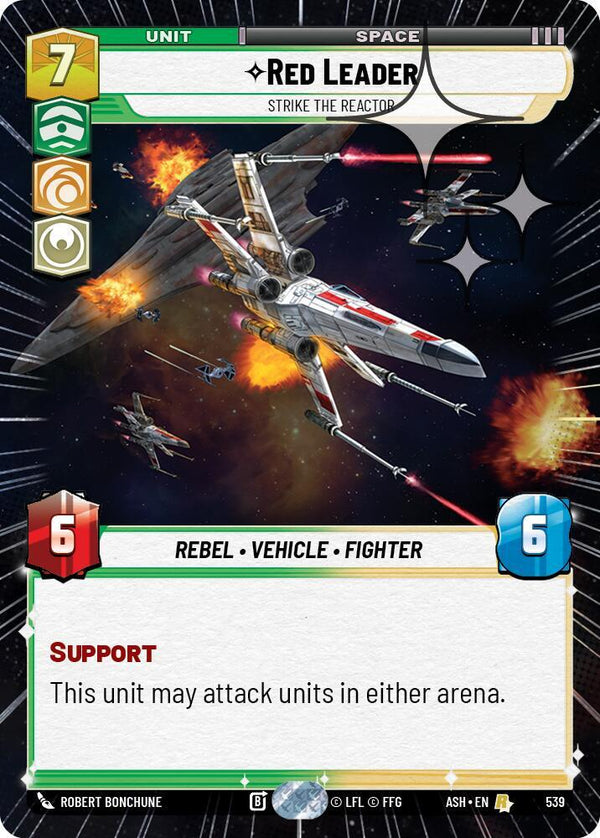 Red Leader - Strike the Reactor (Hyperspace Foil) - Star Wars Unlimited