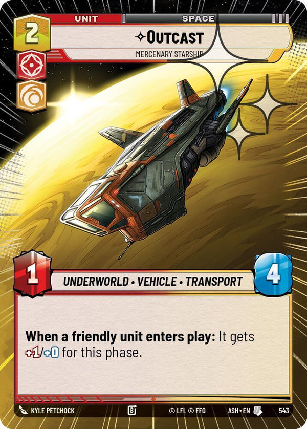 Outcast - Mercenary Starship (Hyperspace Foil) - Star Wars Unlimited