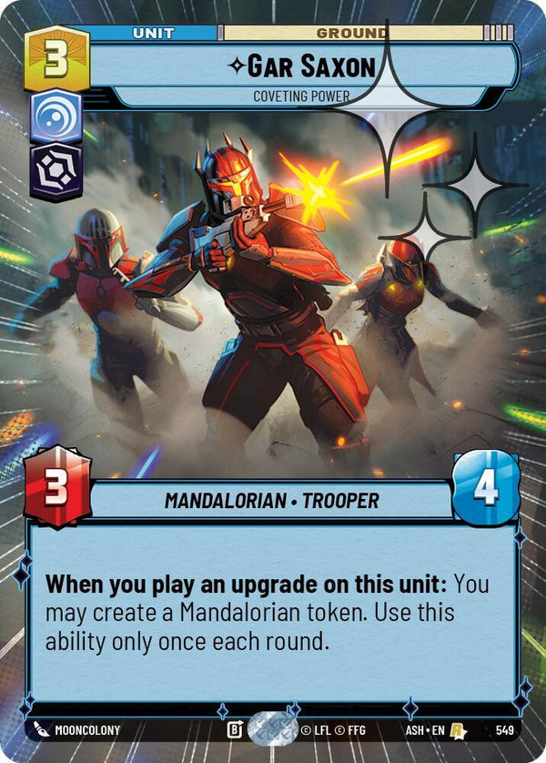 Gar Saxon - Coveting Power (Hyperspace Foil) - Star Wars Unlimited