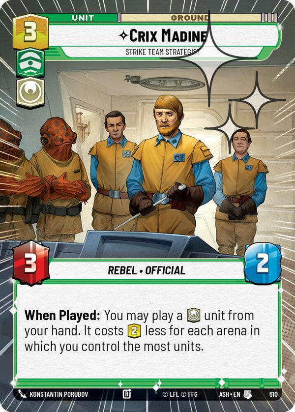 Crix Madine - Strike Team Strategist (Hyperspace Foil) - Star Wars Unlimited