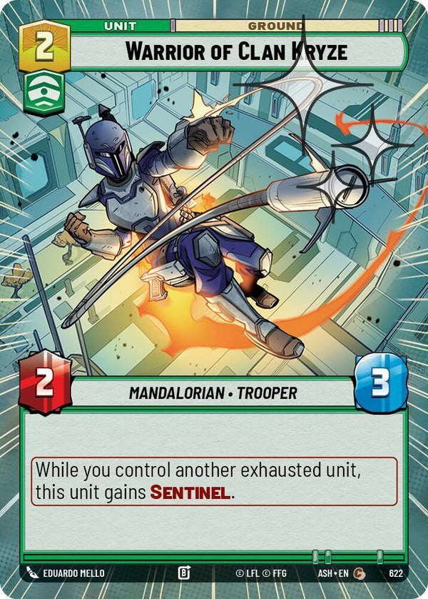 Warrior of Clan Kryze (Hyperspace Foil) - Star Wars Unlimited