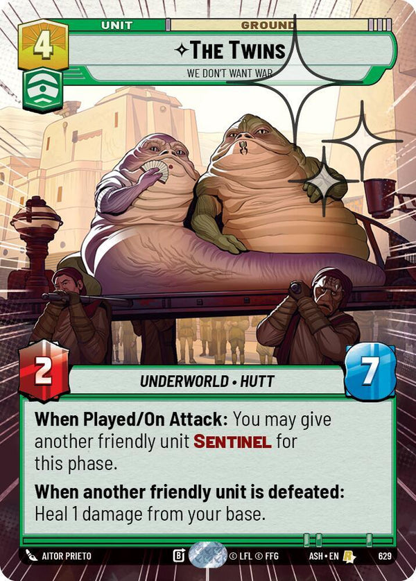 The Twins - We Don't Want War (Hyperspace Foil) - Star Wars Unlimited