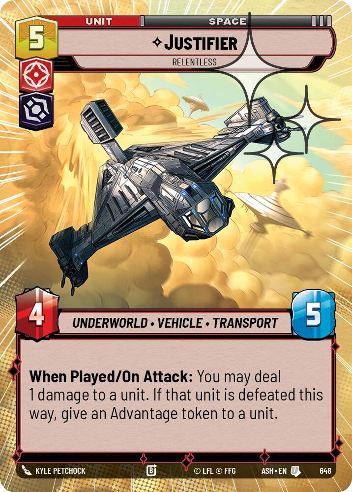 Justifier - Relentless (Hyperspace Foil)
