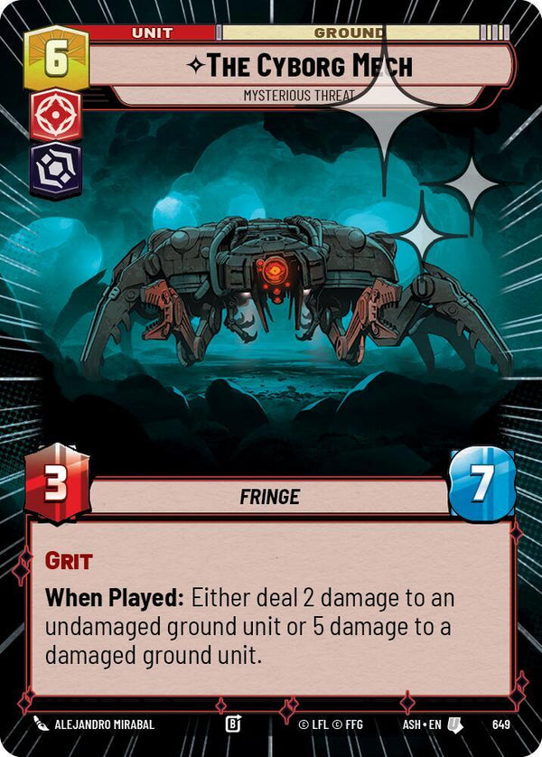 The Cyborg Mech - Mysterious Threat (Hyperspace Foil) - Star Wars Unlimited