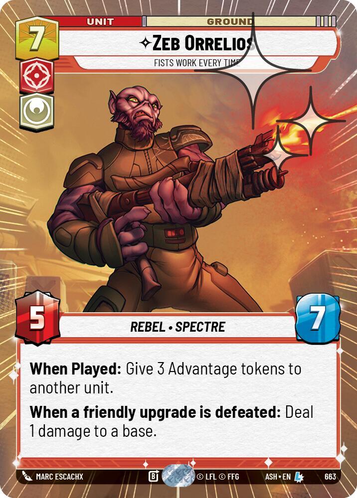 Zeb Orrelios - Fists Work Every Time (Hyperspace Foil)