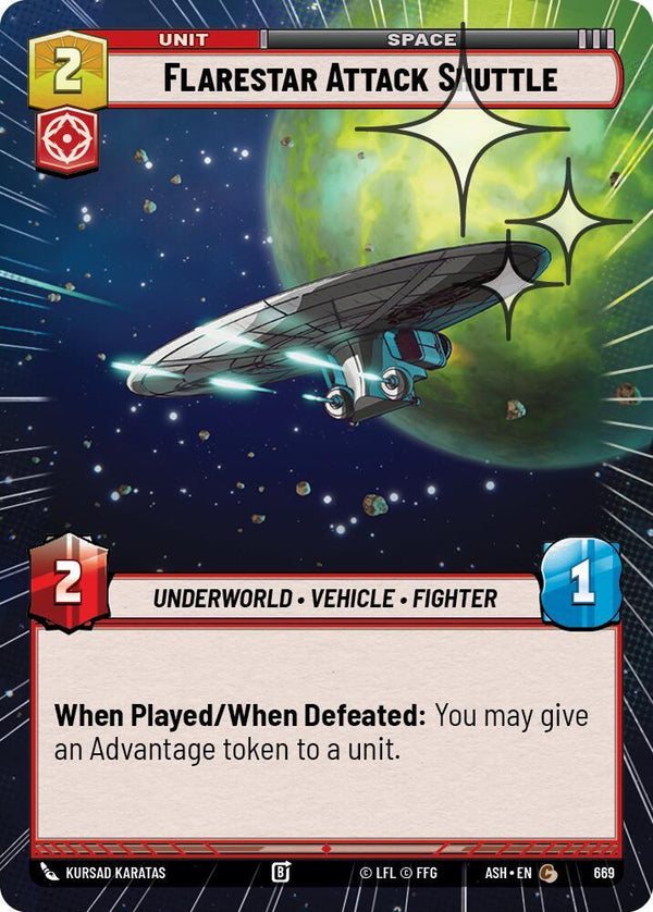 Flarestar Attack Shuttle (Hyperspace Foil) - Star Wars Unlimited