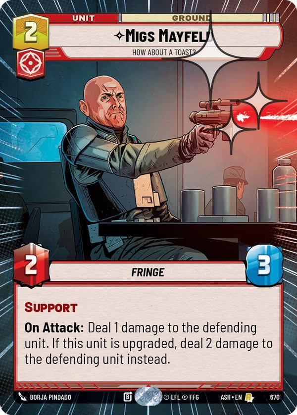 Migs Mayfeld - How About a Toast? (Hyperspace Foil) - Star Wars Unlimited