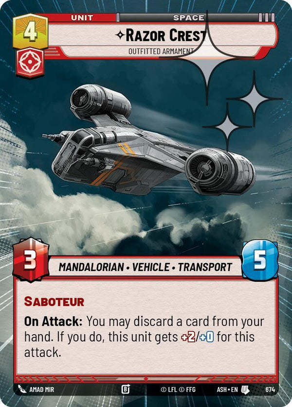 Razor Crest - Outfitted Armament (Hyperspace Foil) - Star Wars Unlimited