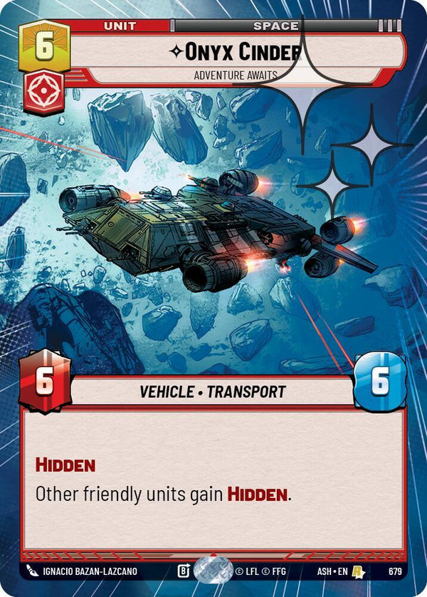 Onyx Cinder - Adventure Awaits (Hyperspace Foil) - Star Wars Unlimited